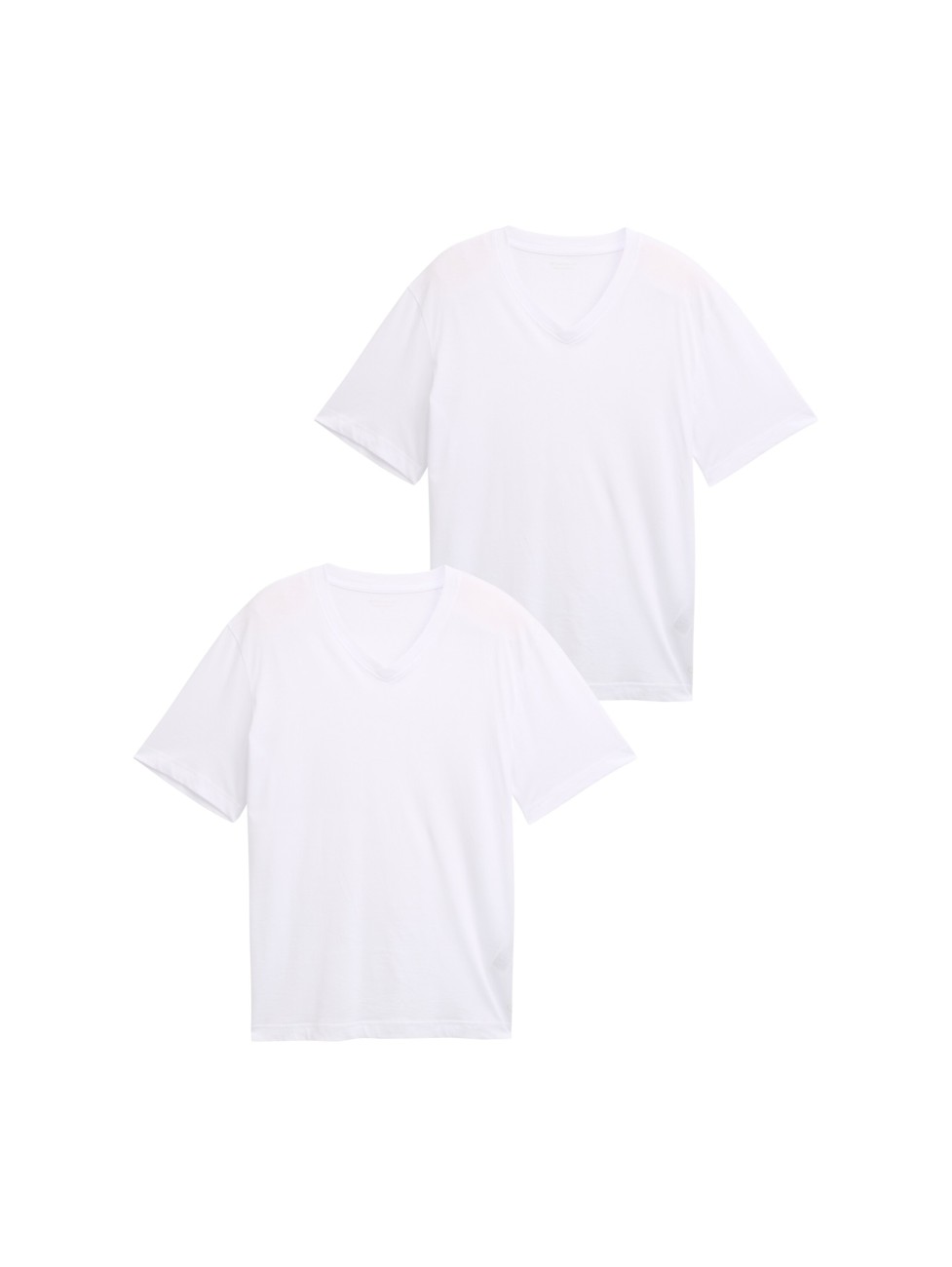 TOM TAILOR Herren Logo T-Shirt Doppelpack (2er Pack) – Basic Shirt, Nachhaltige BE PART Kollektion